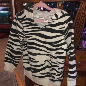 Girls zebra print hoodie